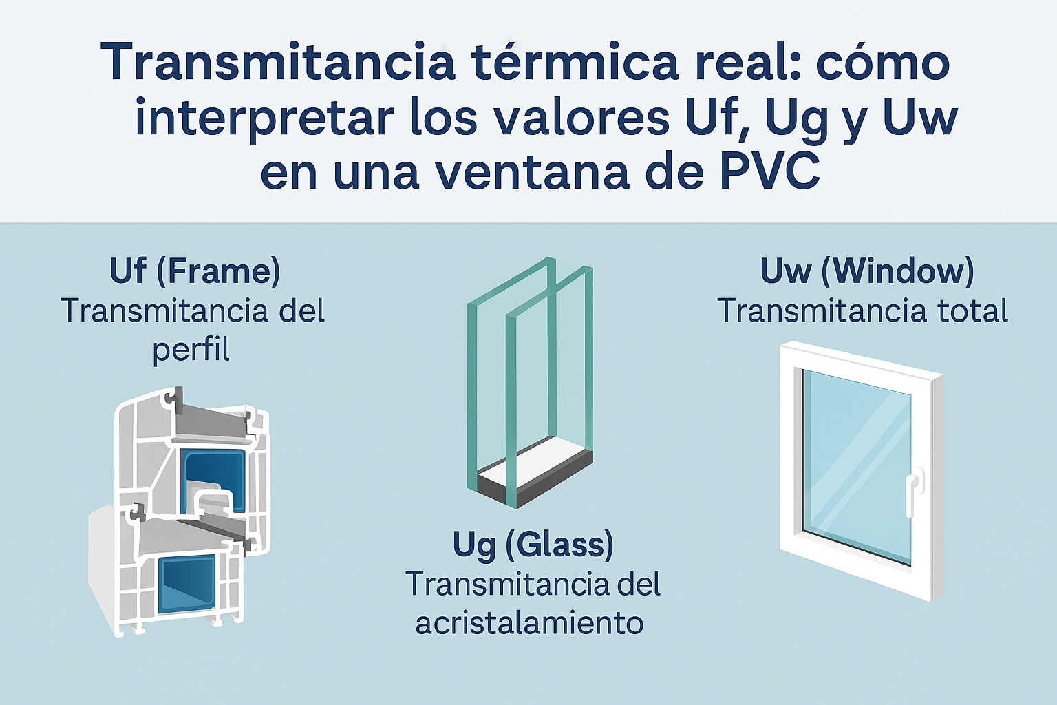 cómo interpretar los valores Uf, Ug y Uw